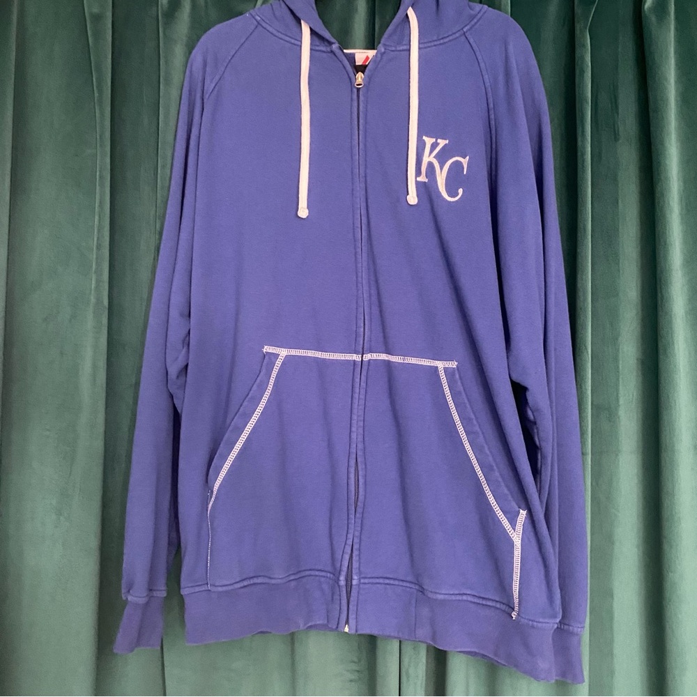Men’s Large Tall zip up KC Royals sweatshirt jacket